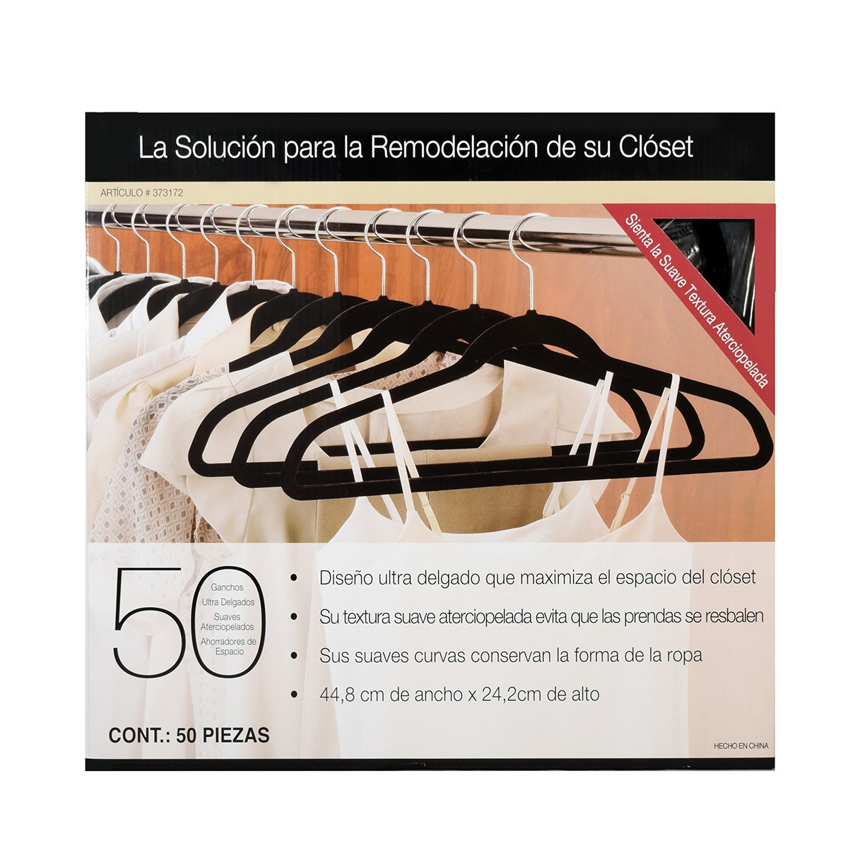 Cohesion Products, set de 50 ganchos con terciopelo