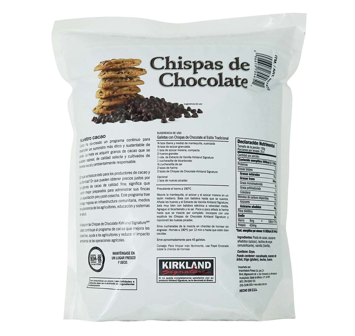 Kirkland Signature Chispas de Chocolate 2.04 kg