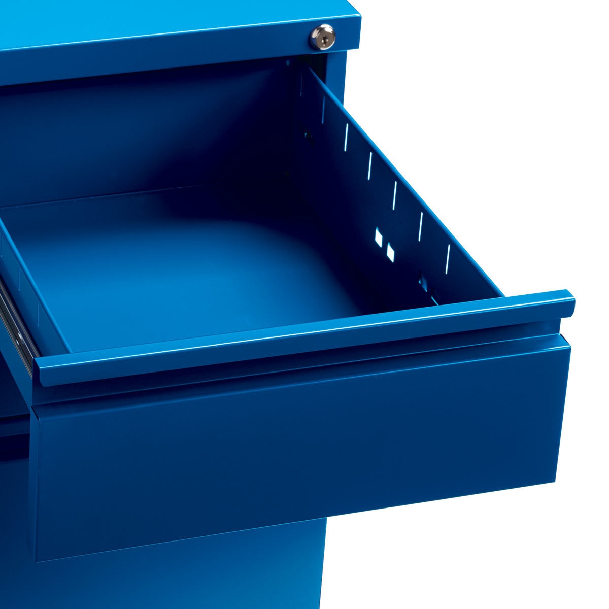 Hirsh archivero metálico dos cajones lapiceros y cajón archivero tamaño carta color azul