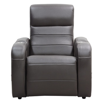 Distinción Diamante, Sillón Reclinable Manual Café con Portavasos,