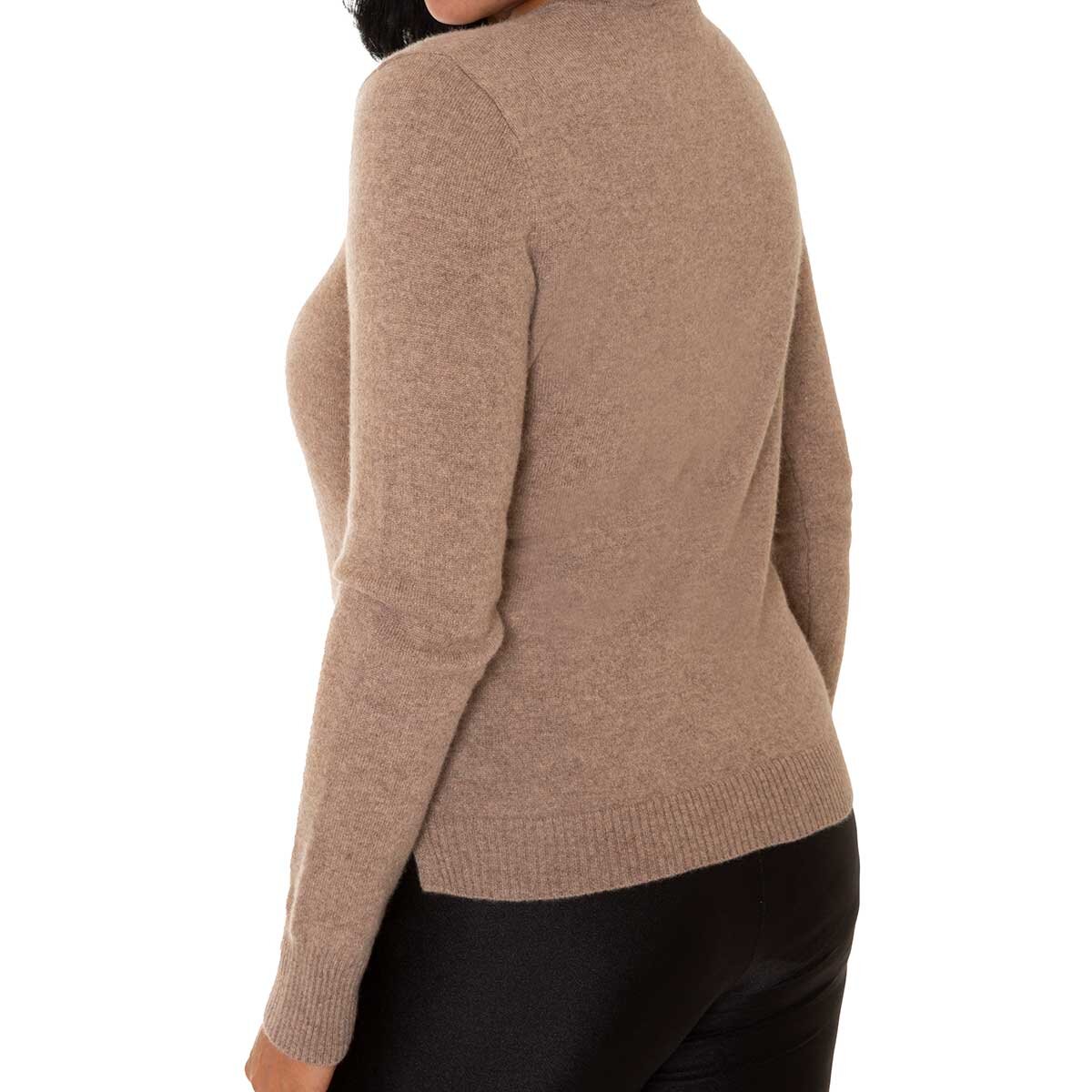 Mario Serrani Italy Suéter 100% Cashmere para Dama Café Extra Chica