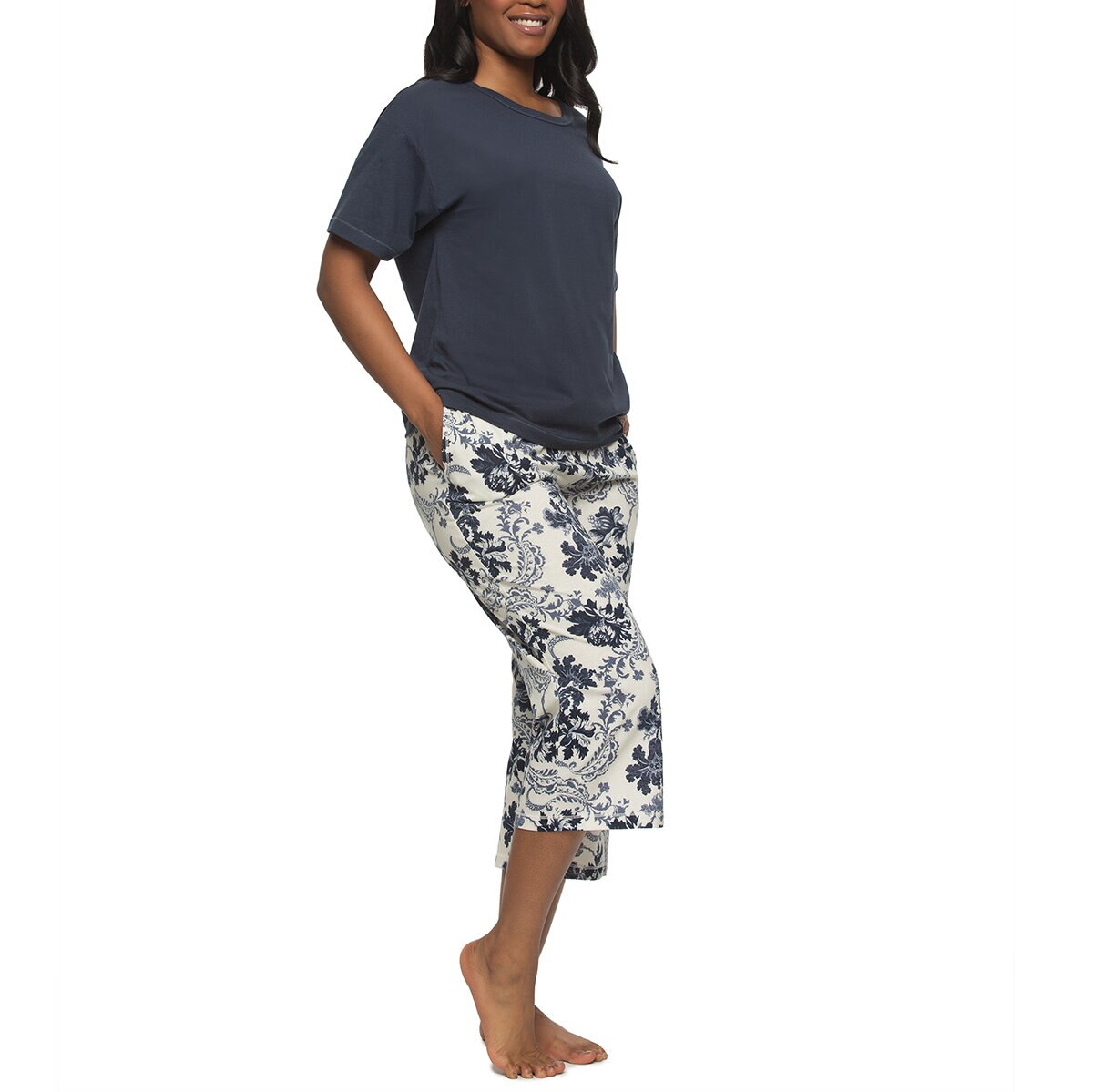 Black Bow Conjunto de Pijama para Dama Azul Mediana