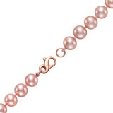 Pulsera de Perlas Rosas Cultivadas 8-8.5mm, Oro Rosa de 14k