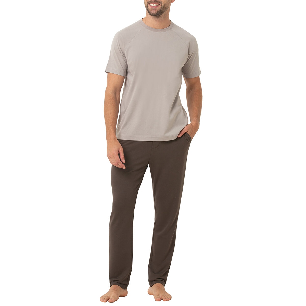 Buffalo David Bitton Pijama para Caballero Café Extra Grande