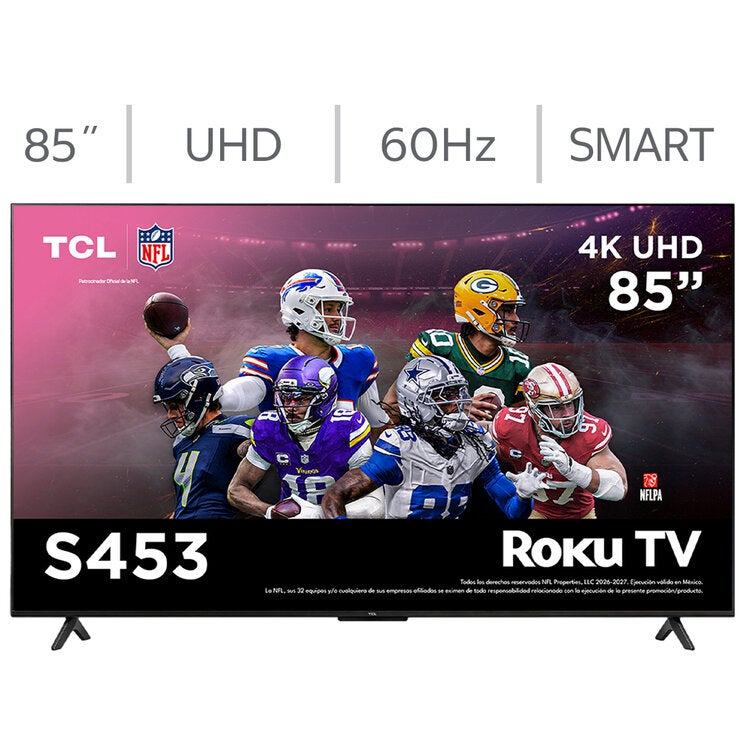 TCL Pantalla 85" UHD 4K Roku TV 85S453 TCL Pantalla 85" UHD 4K Roku TV 85S453