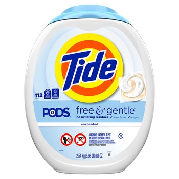 Tide Pods Free & Gentle Detergente para Ropa en Cápsulas 112 pzas