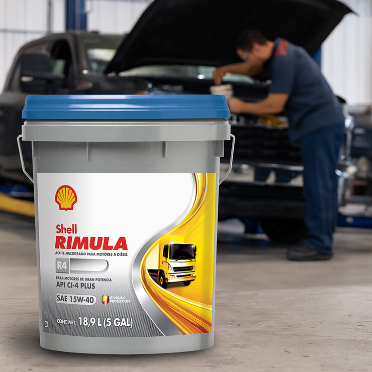 Shell Aceite para motor Rimula R4 15W40 Cubeta de 19L
