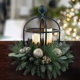 24" Centro de Mesa Navideño con Luces LED, Metálico