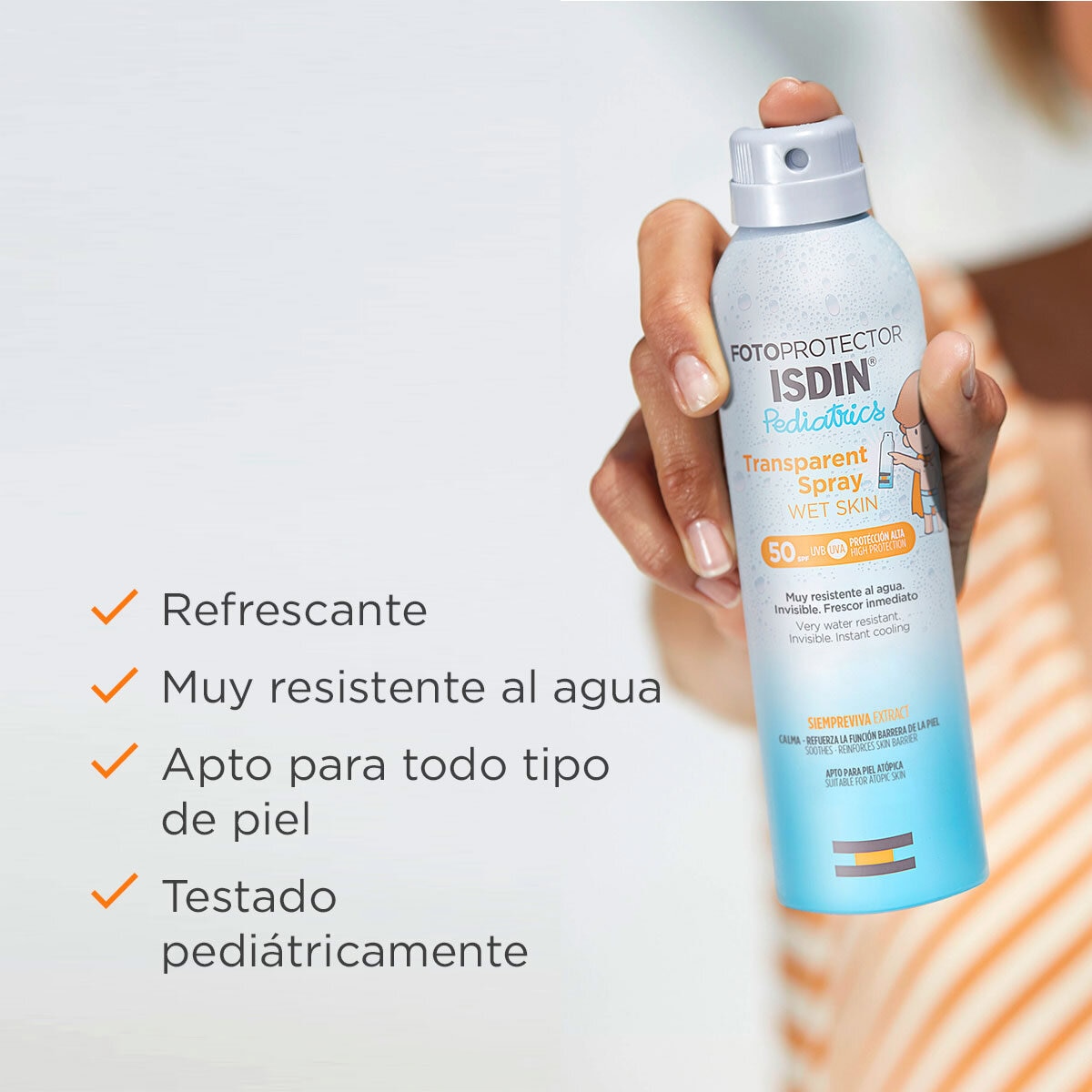 Isdin Fotoprotector FPS50 + Spray Wet Skin Pediátrico 250ml