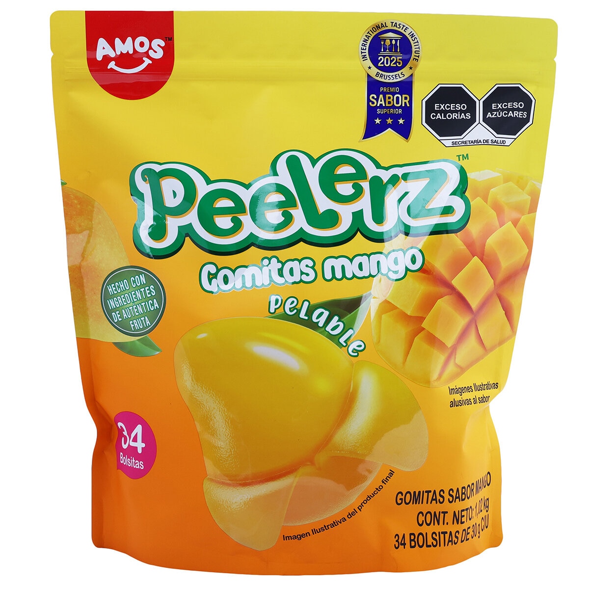 Amos Peelerz Gomitas de Mango 34/30 g