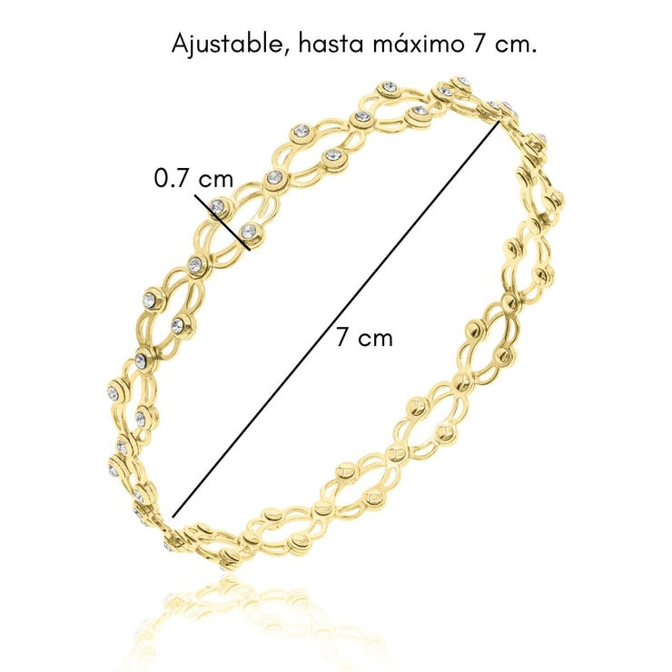 Mayfer, Anillo/Pulsera Plata .925, Color Dorado