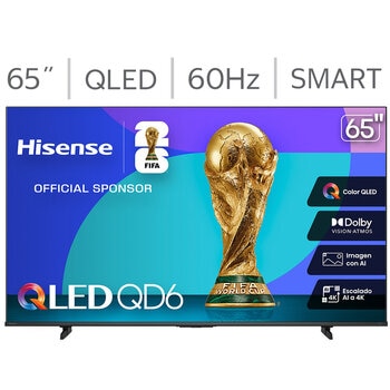 Hisense Pantalla 65" QLED 4K Smart TV