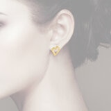 Aretes de Corazon, Oro Amarillo 14K