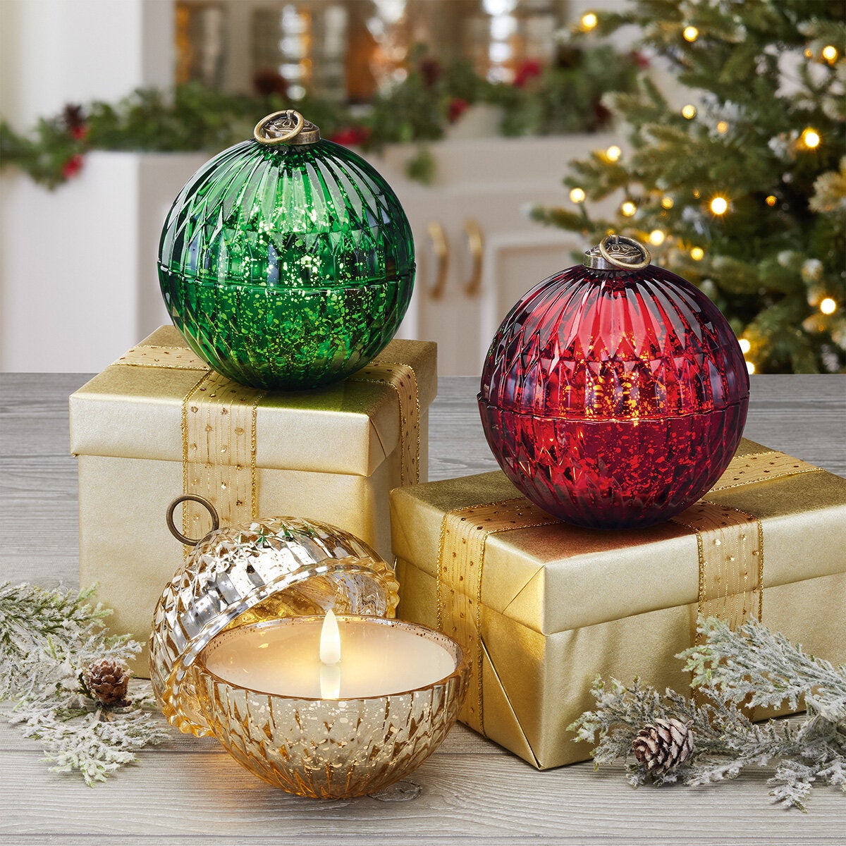 Velas de Vidrio con Luz Led, Set de 3 Piezas Velas de Vidrio con Luz Led, Set de 3 Piezas