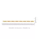 Pulsera para Caballero, Figaro Link, 21.59cm, Oro Italiano de 14kt