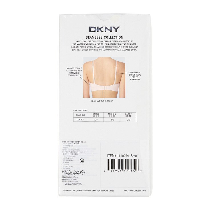 DKNY, Brasier sin Costura 2 Piezas para Dama, Gris Costco México