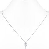 Dije de Diamantes 0.30ctw, Llave de Corazon, Oro Blanco 14K Dije de Diamantes 0.30ctw, Llave de Corazon, Oro Blanco 14K