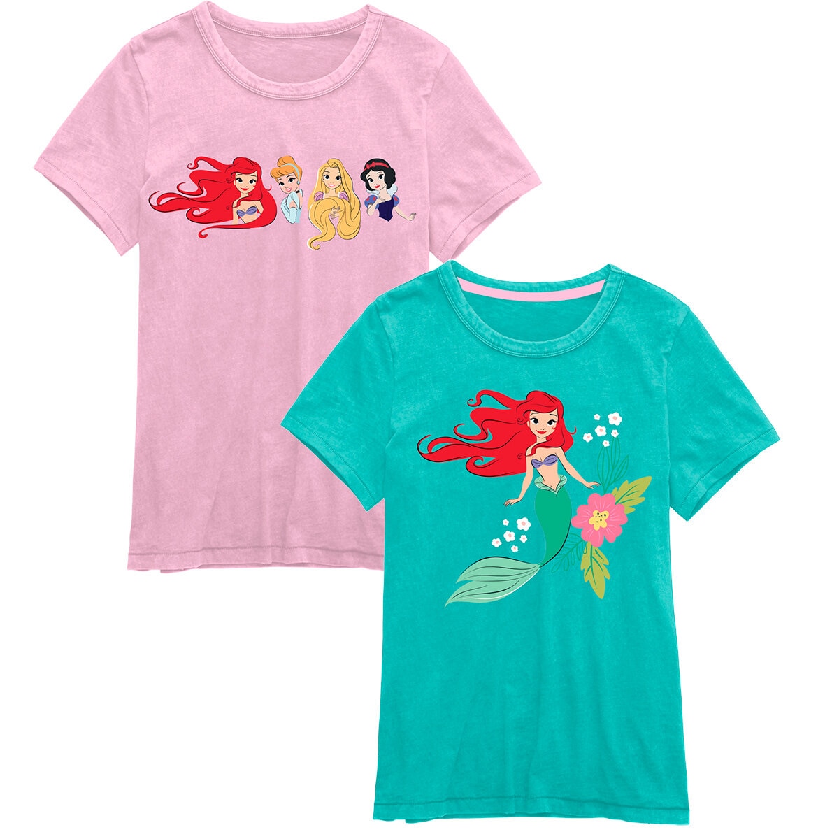 Disney Playera 2 piezas para Niños o Niñas Princesas 6