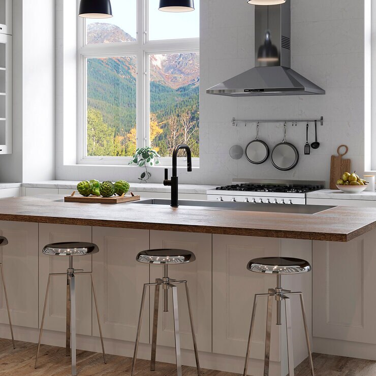 Pfister, Grifo Monomando de Cocina Desplegable Montay, Negro Mate