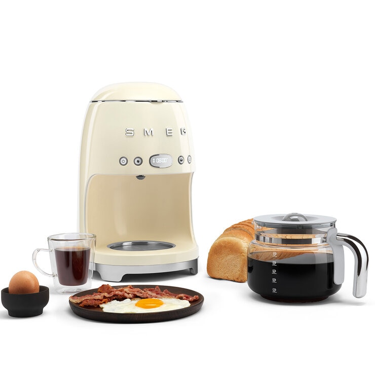 Smeg Cafetera de goteo 10 tazas crema Smeg Cafetera de goteo 10 tazas crema