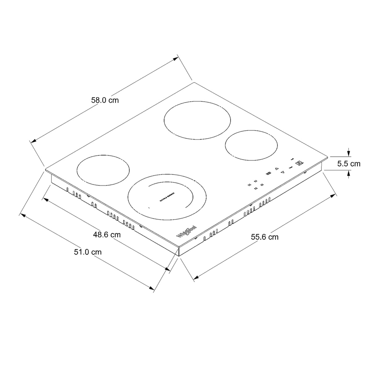 Whirlpool Parrilla eléctrica 24"