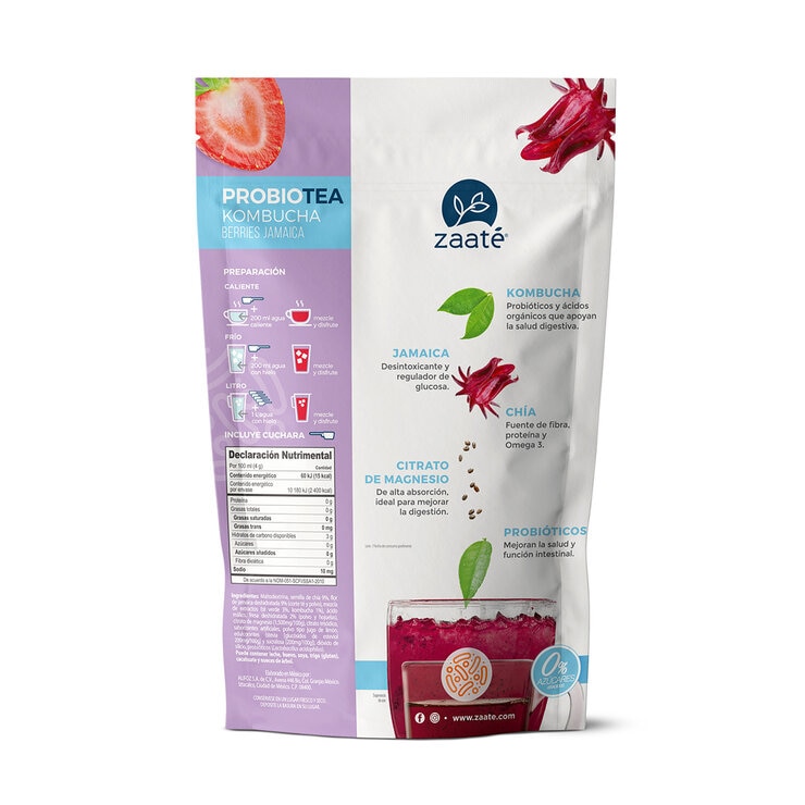 Zaaté Probiotea Kombucha Berries - Jamaica 700 g Zaaté Probiotea Kombucha Berries - Jamaica 700 g