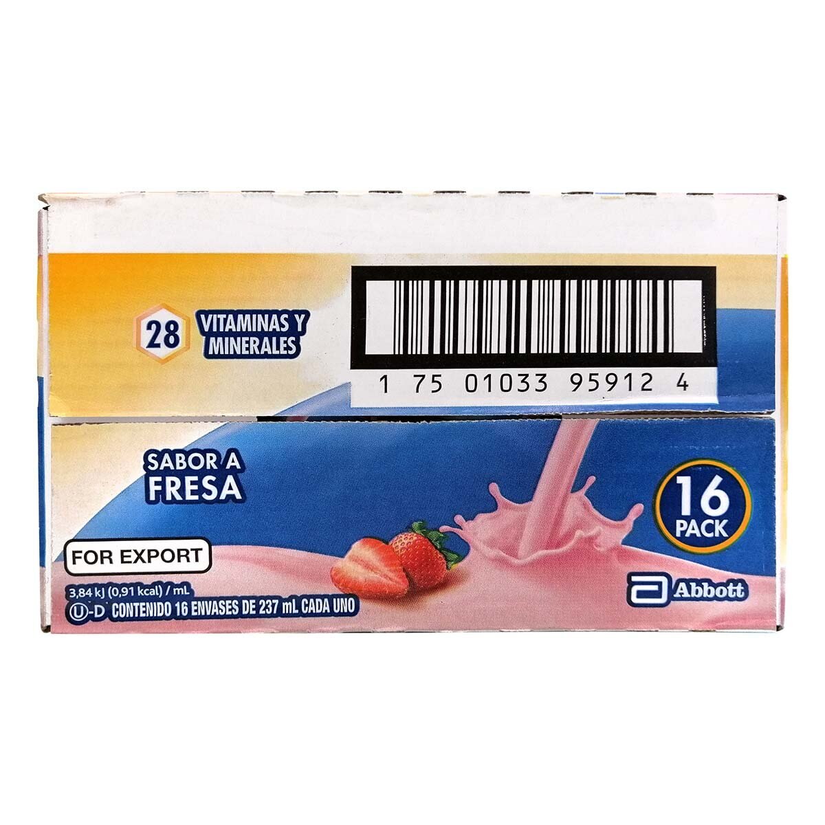 Glucerna Sabor Fresa Caja de 16 Envases de 237ml c/u