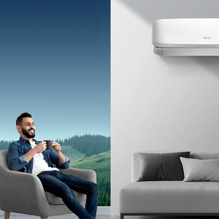 Hisense, Aire Acondicionado Minisplit, Enfriamiento y Calefacción, 12,000 BTU, 220V, Gas R32