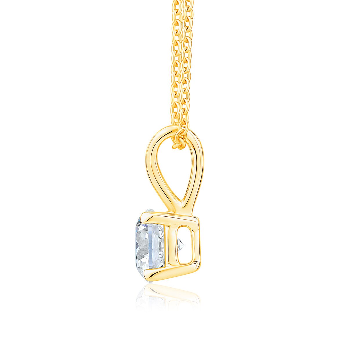 Dije de Diamante Solitario 0.50ctw, Oro Amarillo de 14k