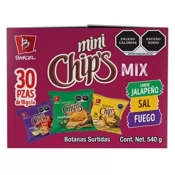 Chip's Papas Surtidas Minis 30 pzas de 18 g
