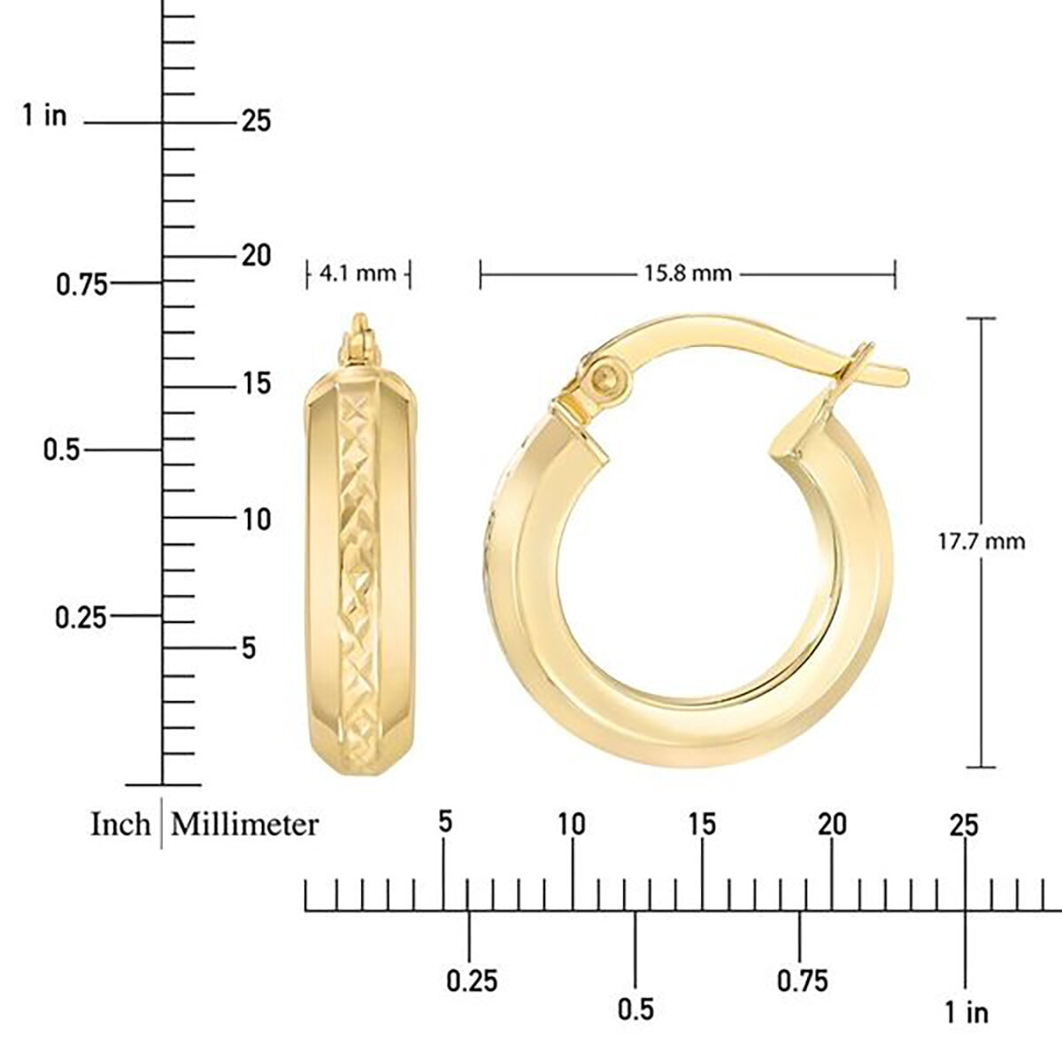 Arracadas, Oro Amarillo de 14K