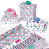 KS Papel Para Envolver Doble vista Primavera, Pasteles de Colores