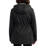 Teddi Rose Chamarra impermeable para Dama Negro Mediana