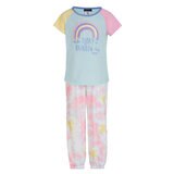 Nautica Pijama de 3 Piezas para Niñas Azul Claro con Arcoíris