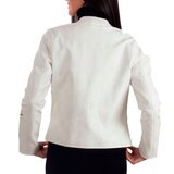 Nine West, Chamarra de Piel Sintética Color Hueso para Dama
