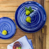 Over & Back Vajilla de Cerámica de 16 piezas, Azul