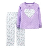 Carter's, Pijama de 2 Piezas para Niña, Morado, 8