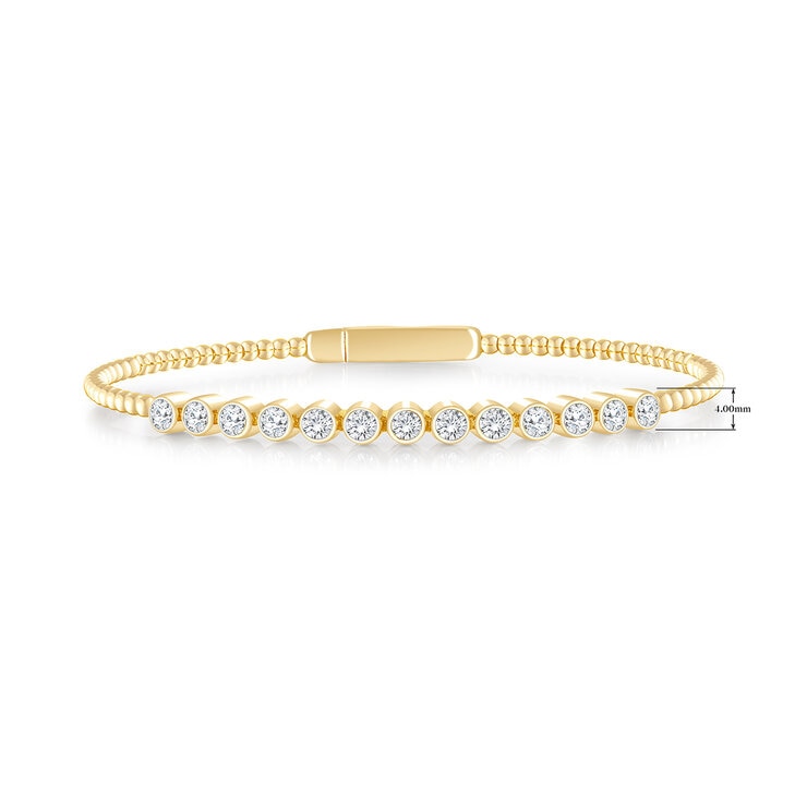 Brazalete de Diamantes 1.00ctw, Oro Amarillo de 14K