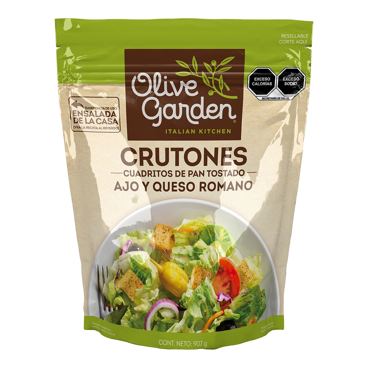 Olive Garden Crutones Ajo y Queso Romano 907 g