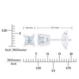 Aretes de Diamantes .73CTW, Oro Blanco 14K