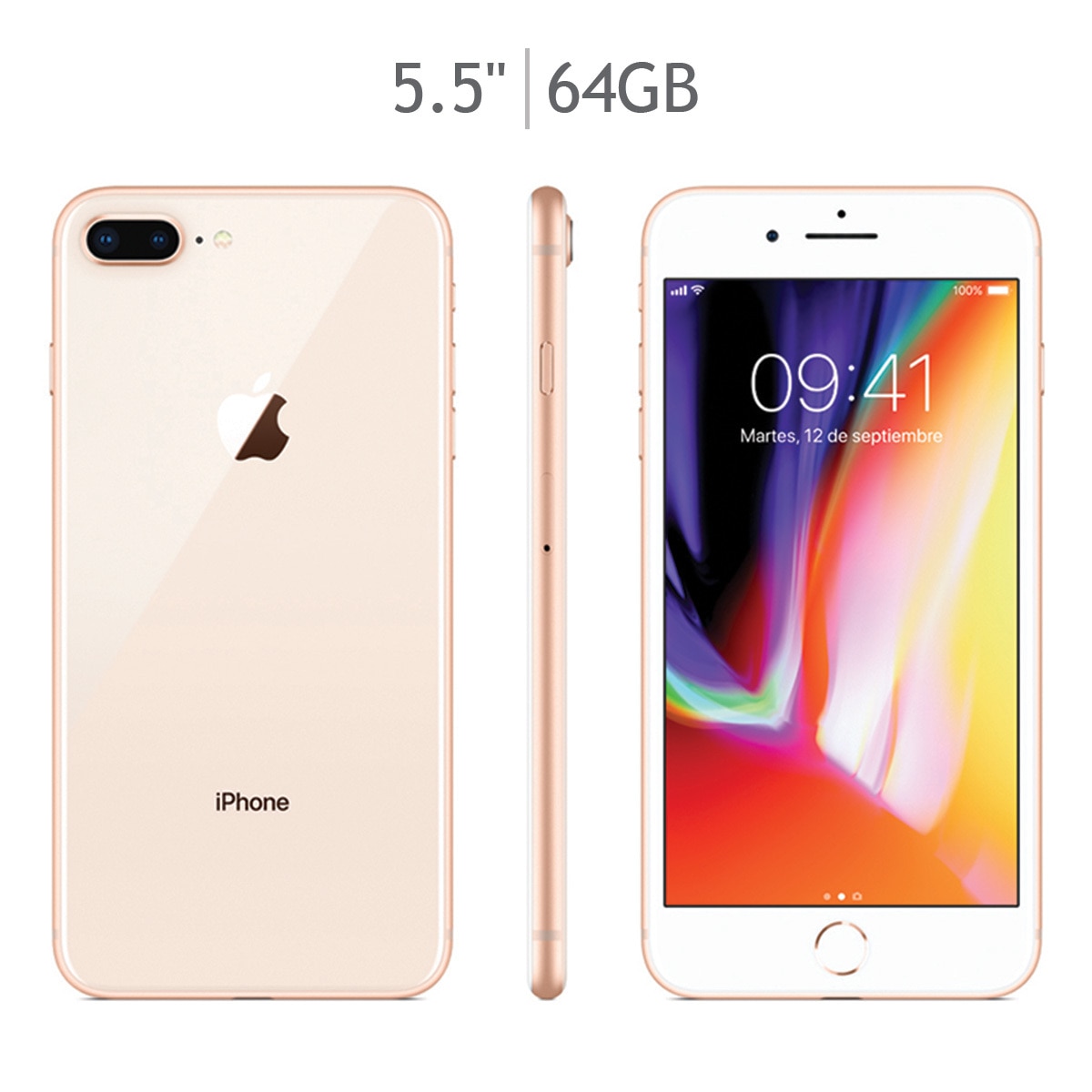 Apple iPhone 8 Plus 64GB Dorado (Telcel) Costco México