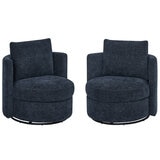Thomasville, Davos, Juego de 2 Sillones Giratorios de Tela