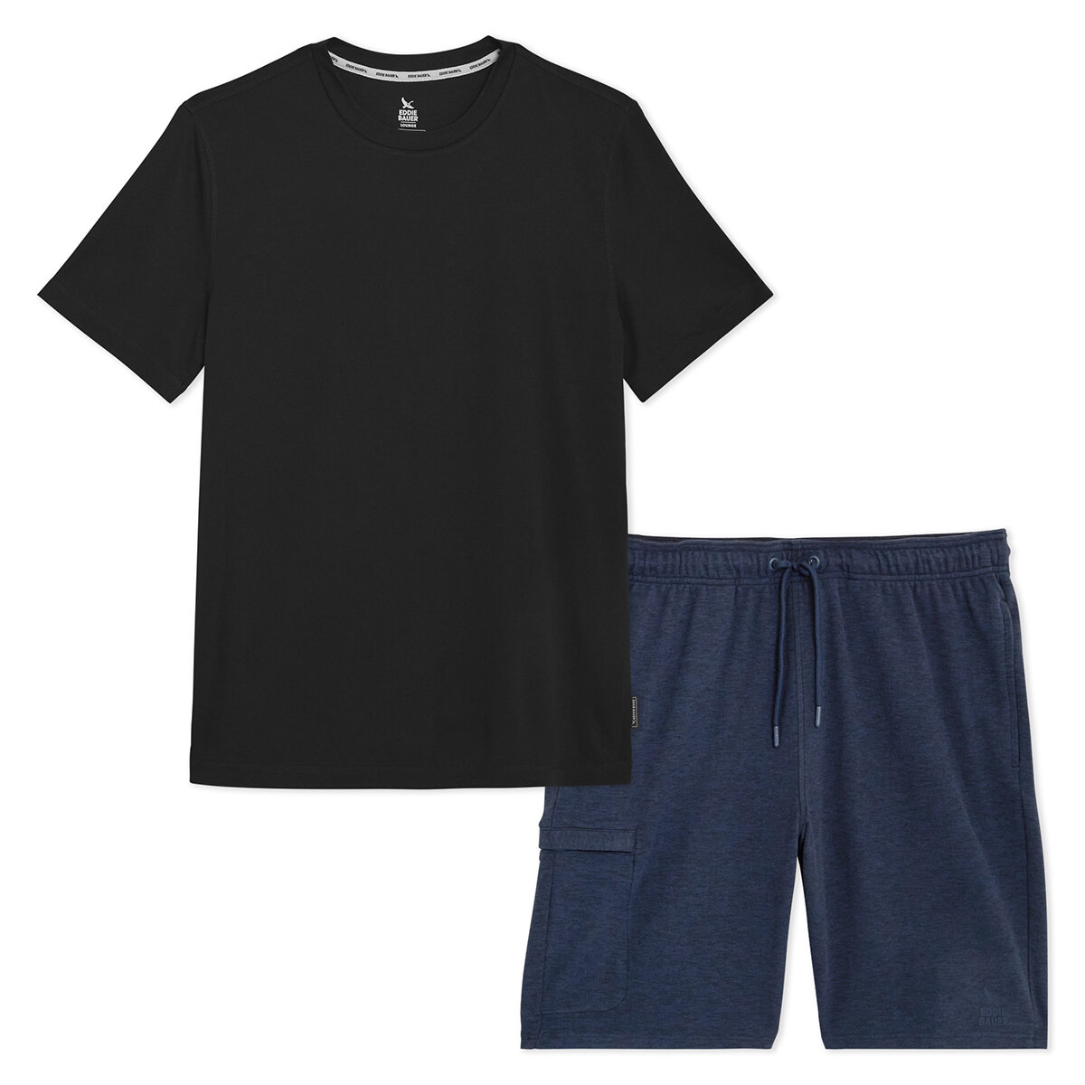 Eddie Bauer Pijama para Caballero Negro Mediana