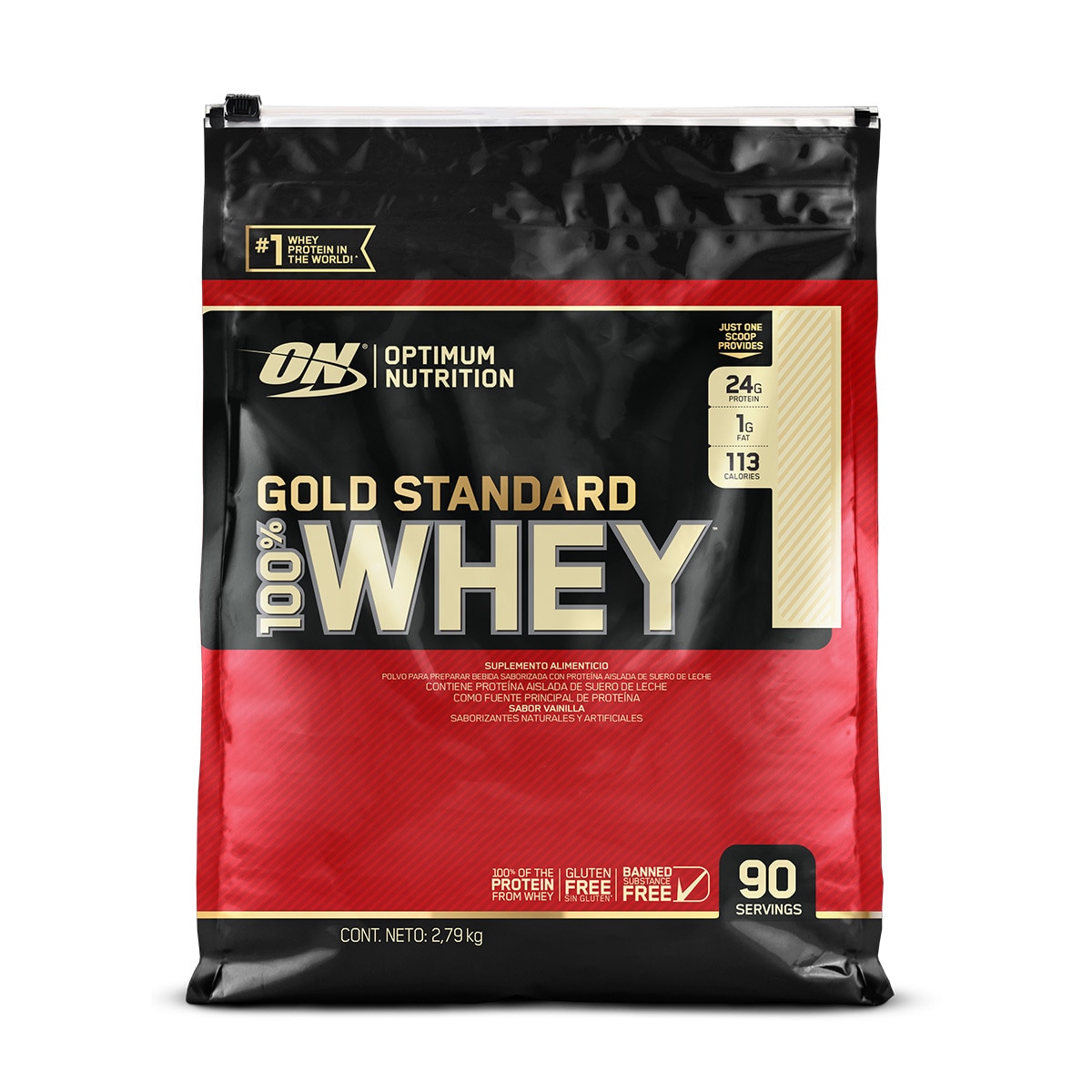 Proteína en Polvo Sabor Vainilla, Gold Standard Whey, 2.79 kg Costco