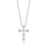 Dije de Cruz de Diamantes, 0,45 ct, Oro Blanco 14K