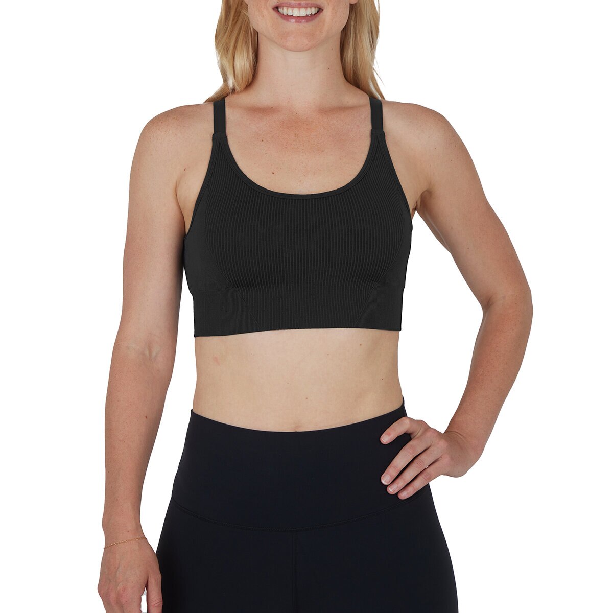 90° Degree By Reflex Brasier deportivo para Dama Negro Grande