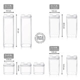 AG, Set de 9 contenedores para cocina con tapa hermética, Tapa Color Blanco