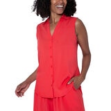 Mario Serrani Italy Blusa para Dama Rojo Mediana