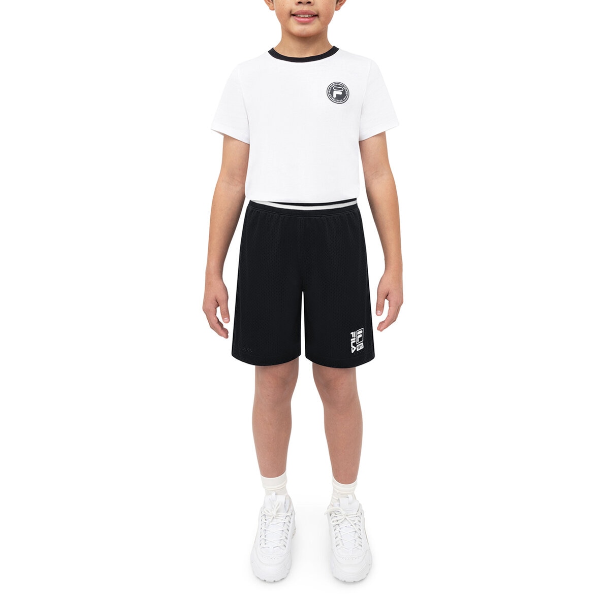 FILA Shorts 2 piezas para Niños Negro / Gris 7 / 8 Años