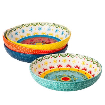 Signature Housewares Incorporated Juego de 4 Platos Hondos de Cerámica